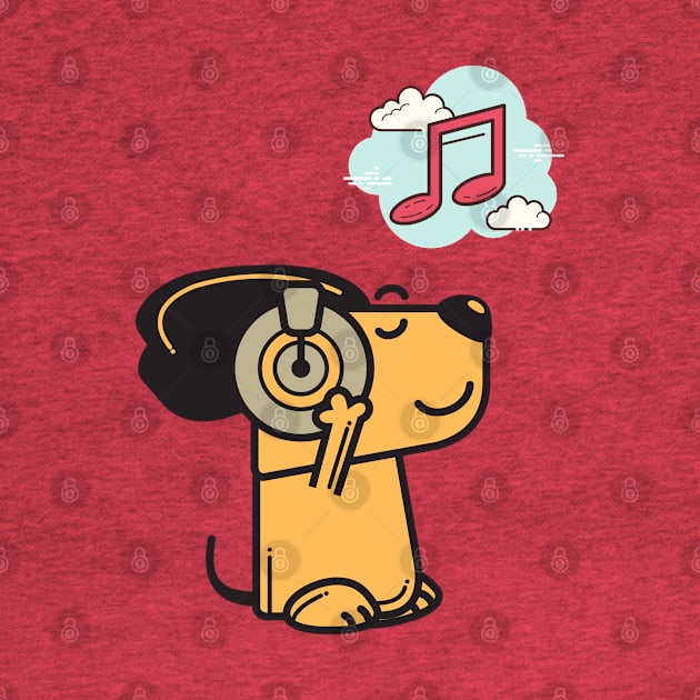 Dog music lover by Boga